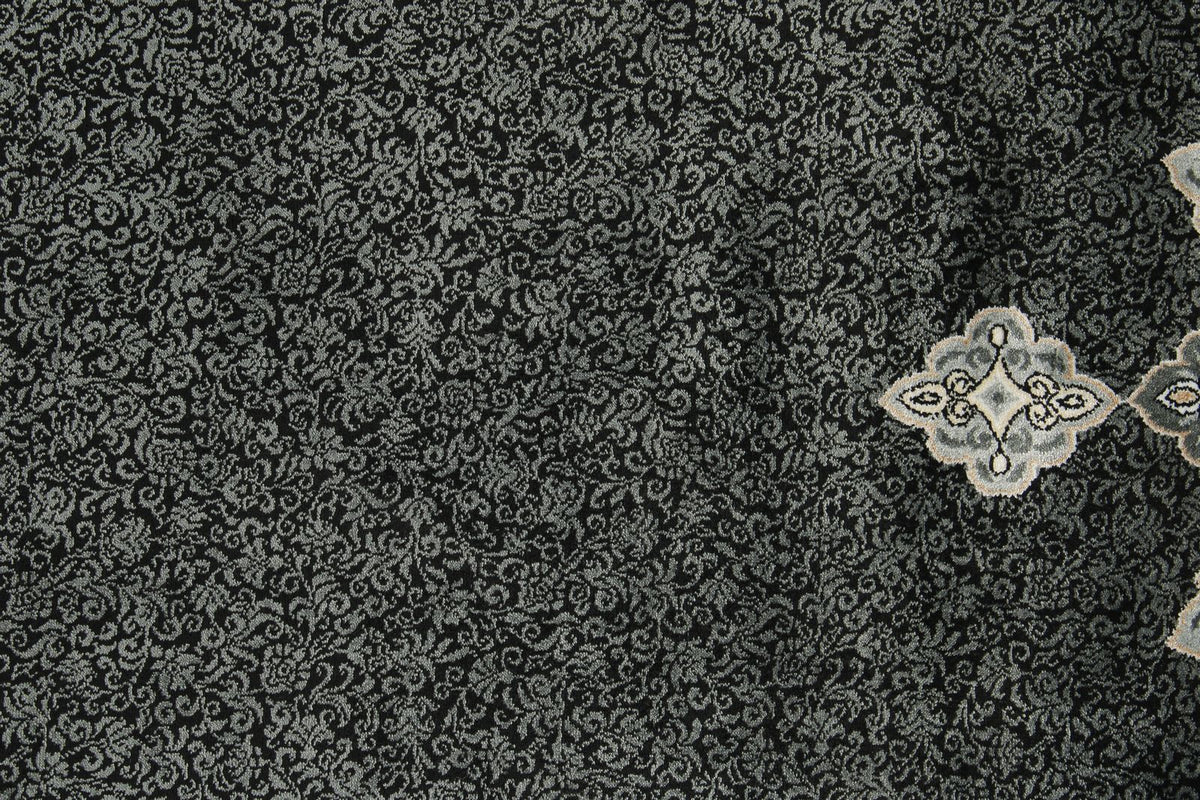 3x13 Black and Ivory Turkish Antep Runner