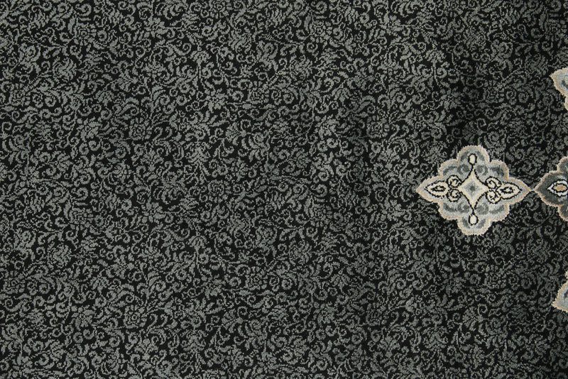 3x13 Black and Ivory Turkish Antep Runner
