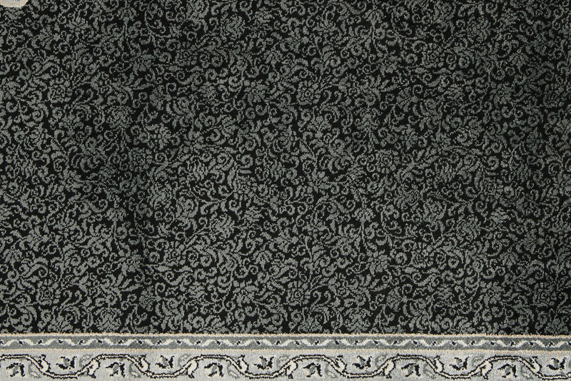 3x13 Black and Ivory Turkish Antep Runner