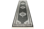 3x13 Black and Ivory Turkish Antep Runner