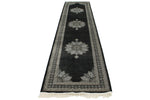 3x13 Black and Ivory Turkish Antep Runner