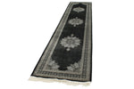 3x13 Black and Ivory Turkish Antep Runner