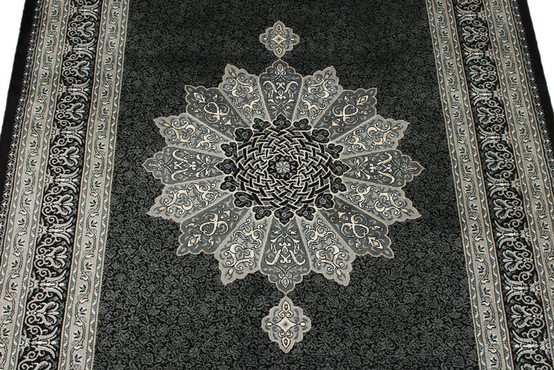 3x13 Black and Ivory Turkish Antep Runner