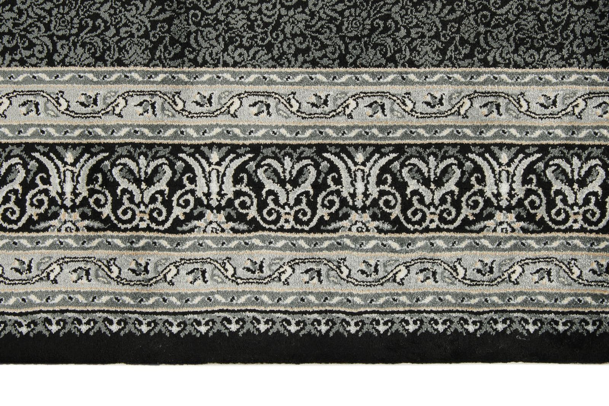 3x13 Black and Ivory Turkish Antep Runner