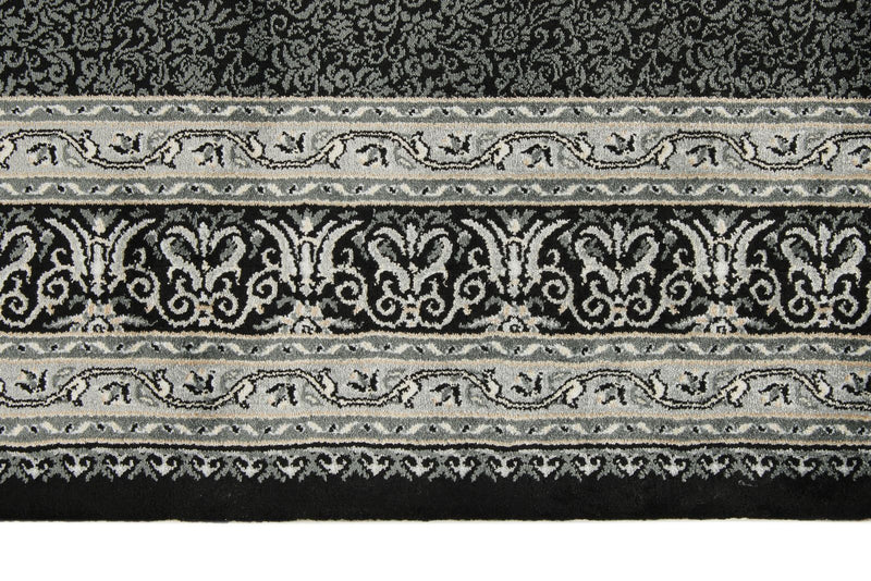 3x13 Black and Ivory Turkish Antep Runner