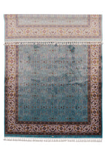 7x10 Blue and Ivory Turkish Antep Rug