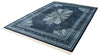 7x10 Navy and Ivory Turkish Antep Rug