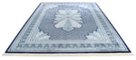7x10 Navy and Ivory Turkish Antep Rug