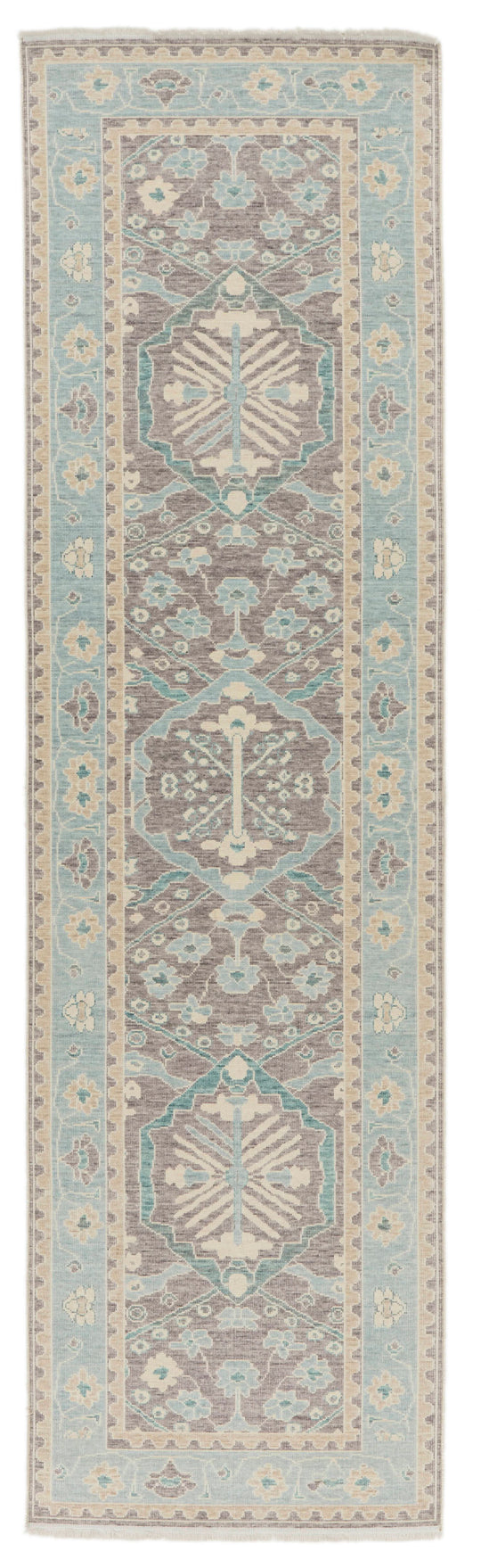 3x10 Purple and Blue Turkish Traditional Runner