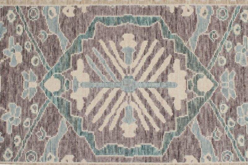 3x10 Purple and Blue Turkish Traditional Runner
