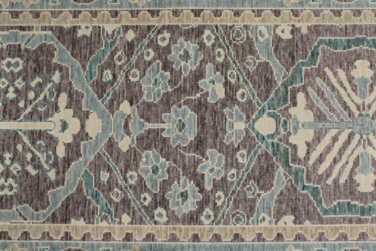 3x10 Purple and Blue Turkish Traditional Runner