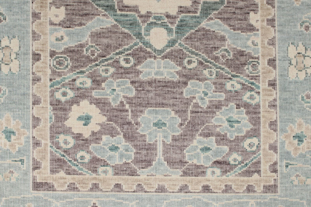 3x10 Purple and Blue Turkish Traditional Runner