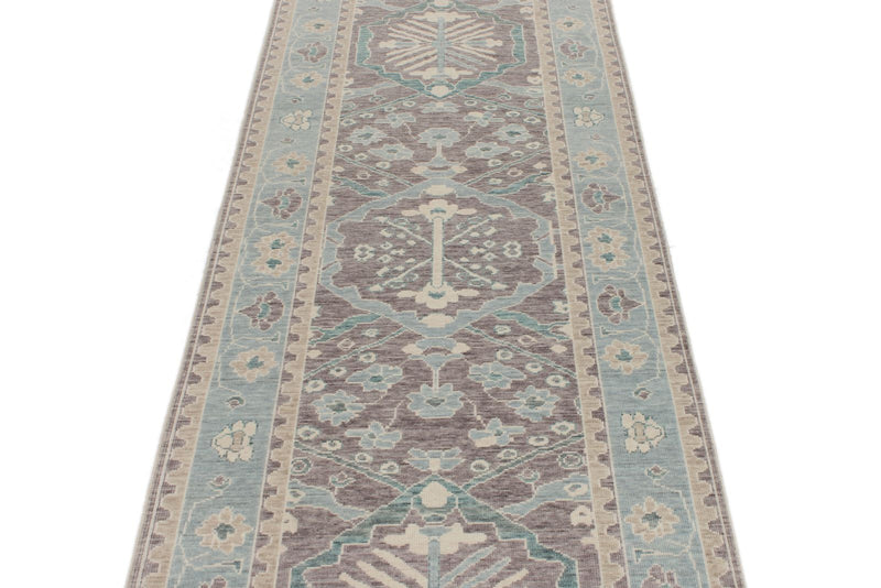 3x10 Purple and Blue Turkish Traditional Runner