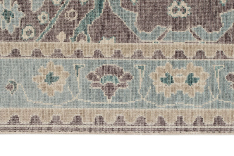 3x10 Purple and Blue Turkish Traditional Runner