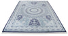 8x11 Navy and Ivory Turkish Antep Rug