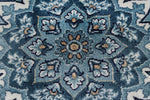 8x11 Navy and Ivory Turkish Antep Rug