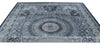 8x11 Navy and Ivory Turkish Antep Rug