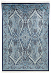 8x11 Navy and Ivory Turkish Antep Rug