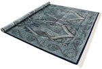 8x11 Navy and Ivory Turkish Antep Rug