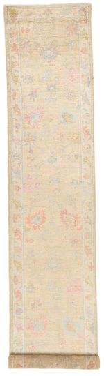 3x17 Gold and Ivory Turkish Oushak Runner