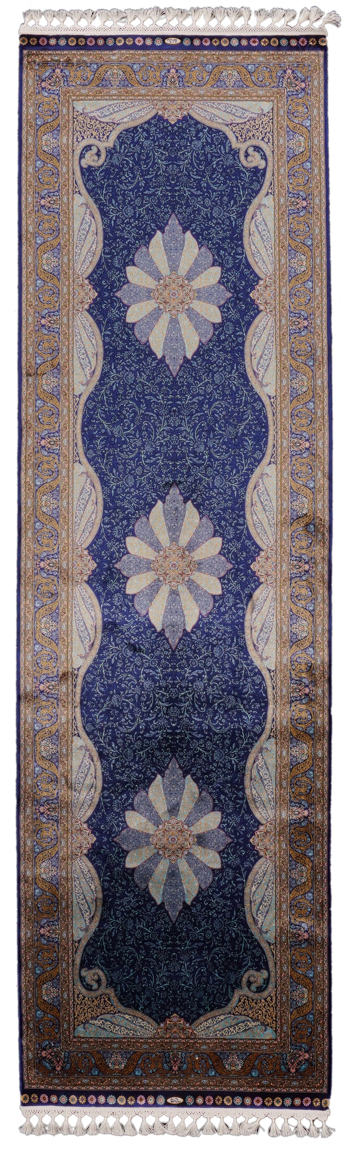 3x10 Navy and Blue Turkish Antep Runner