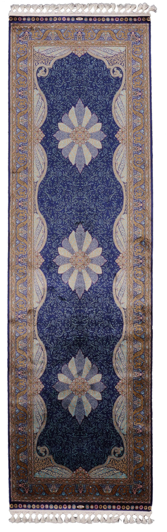 3x10 Navy and Blue Turkish Antep Runner