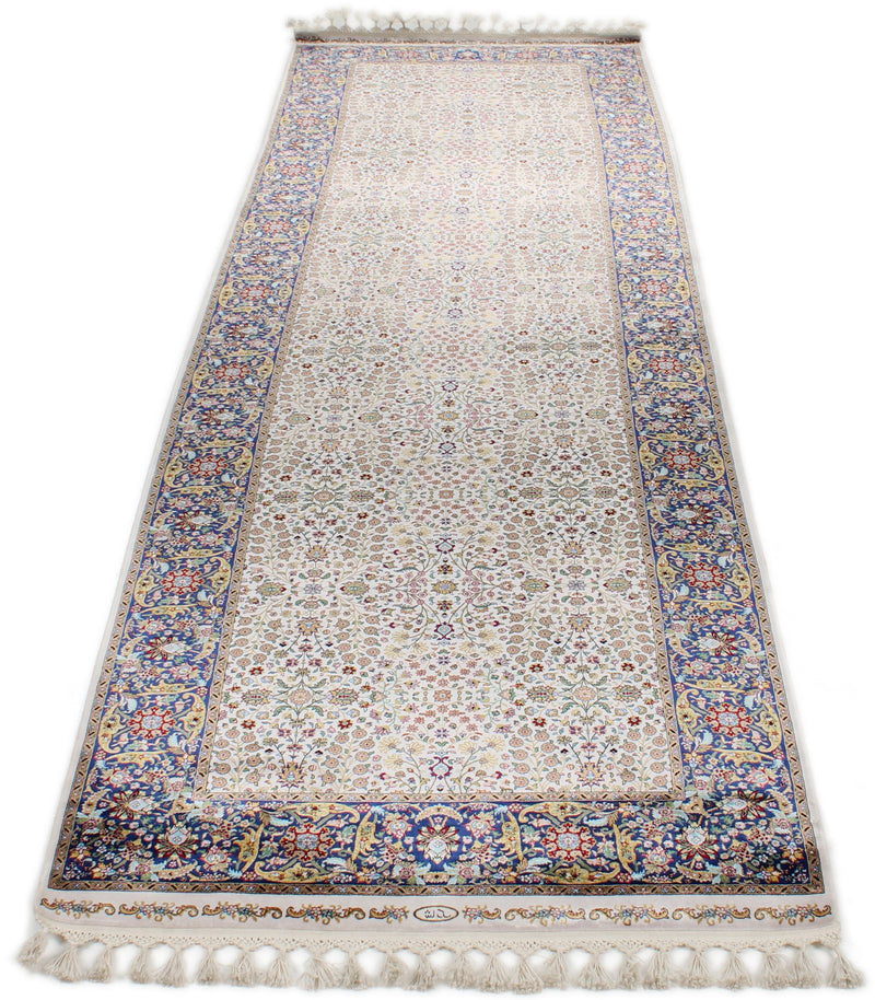 3x10 Ivory and Blue Turkish Antep Runner