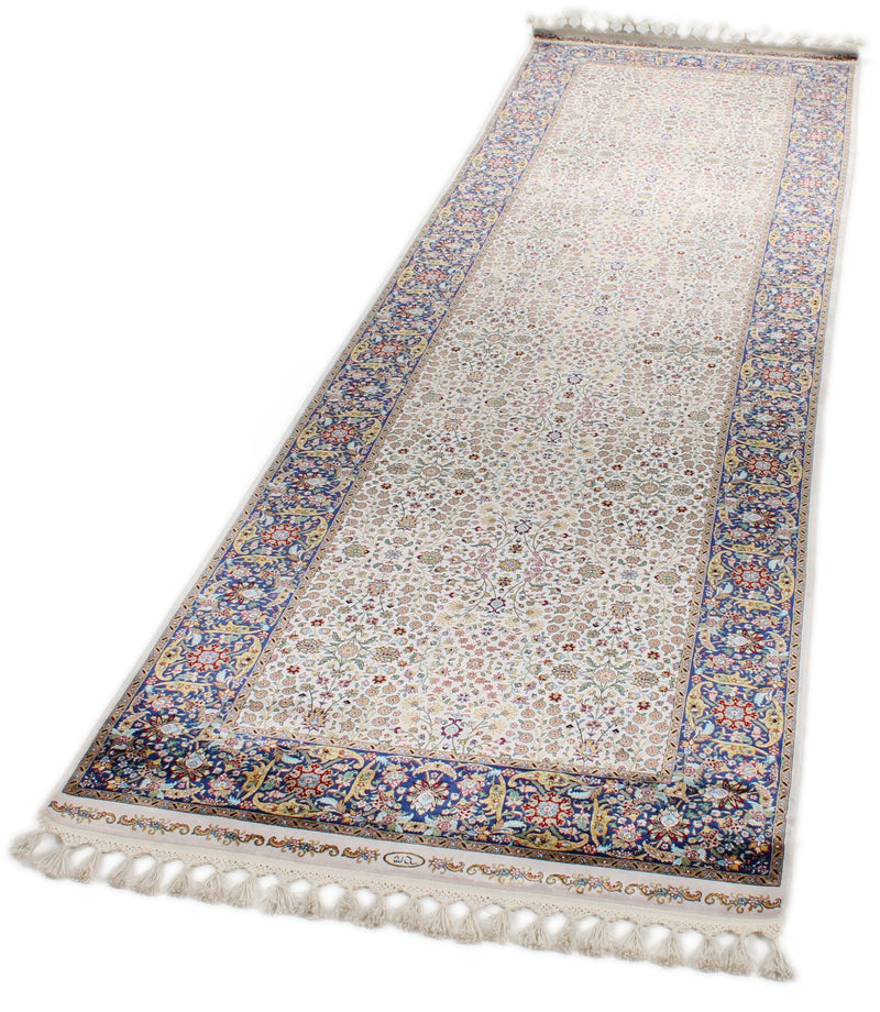 3x10 Ivory and Blue Turkish Antep Runner