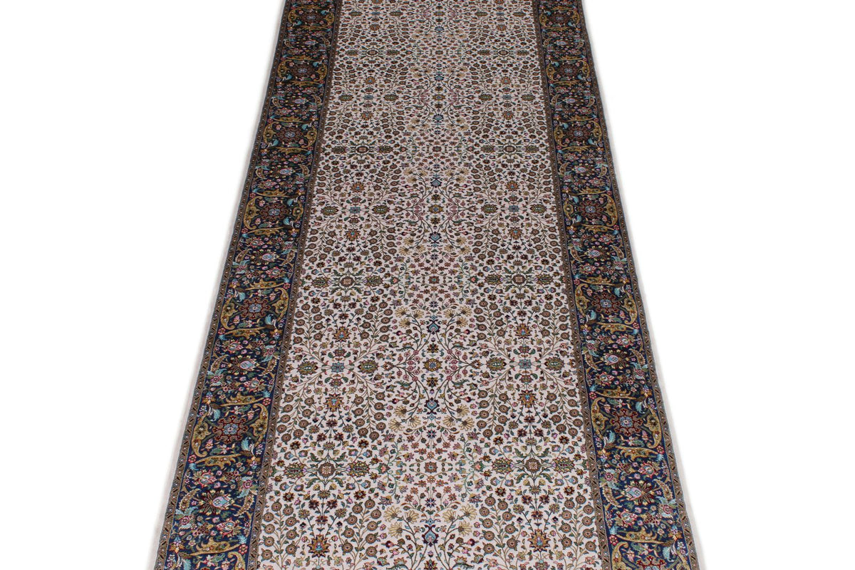 3x10 Ivory and Blue Turkish Antep Runner