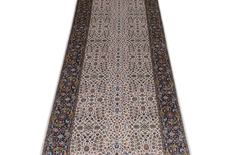 3x10 Ivory and Blue Turkish Antep Runner