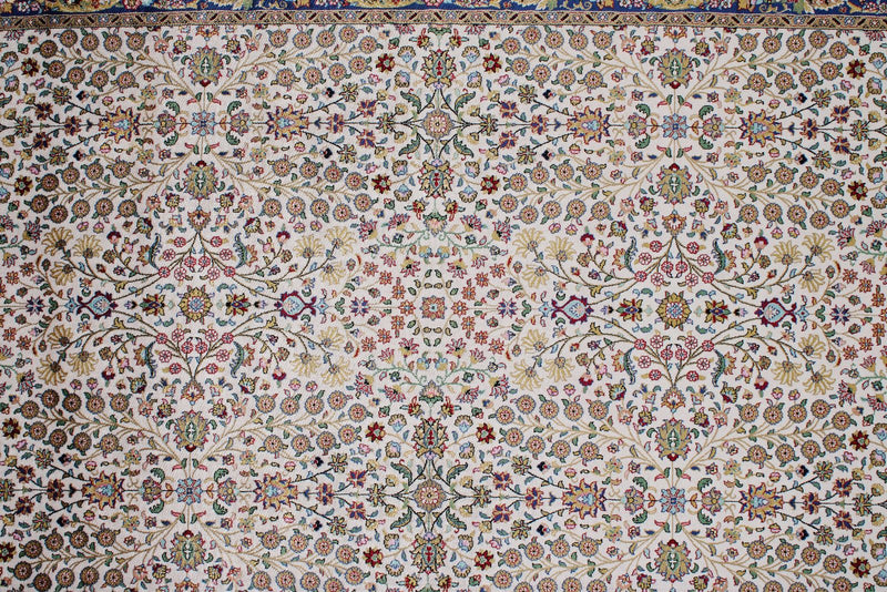 3x10 Ivory and Blue Turkish Antep Runner