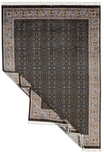 8x11 Black and Ivory Turkish Antep Rug