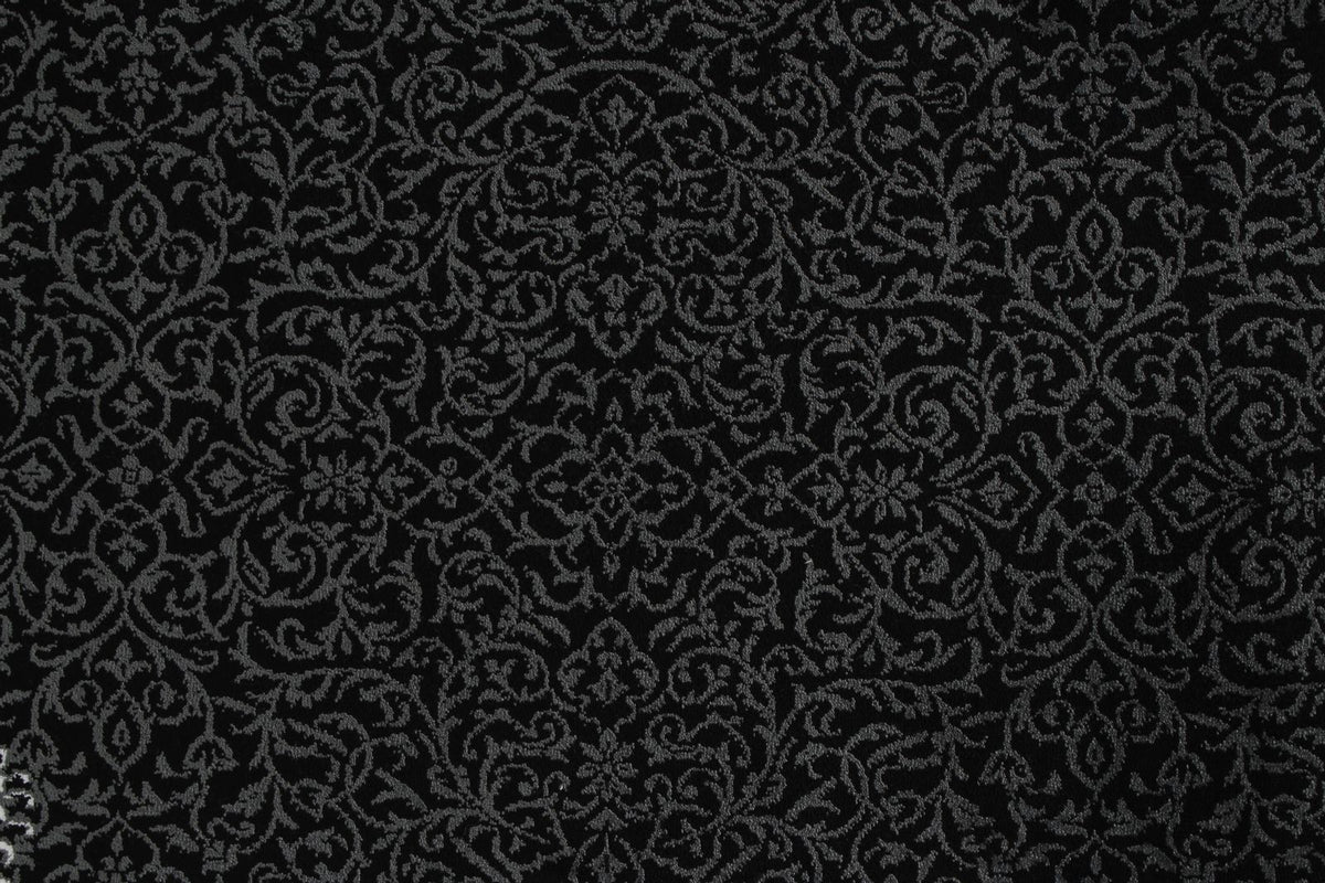 7x10 Black and Ivory Turkish Antep Rug