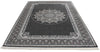 7x10 Black and Ivory Turkish Antep Rug