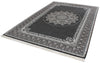 7x10 Black and Ivory Turkish Antep Rug