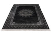 6x8 Black and Ivory Turkish Antep Rug