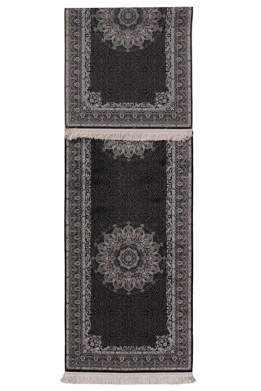 3x10 Black and Ivory Turkish Antep Runner