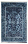 7x10 Navy and Ivory Turkish Antep Rug