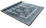 7x10 Navy and Ivory Turkish Antep Rug