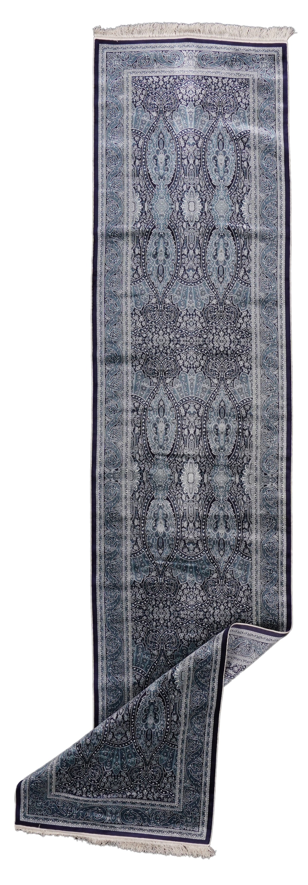 3x13 Navy and Ivory Turkish Antep Runner
