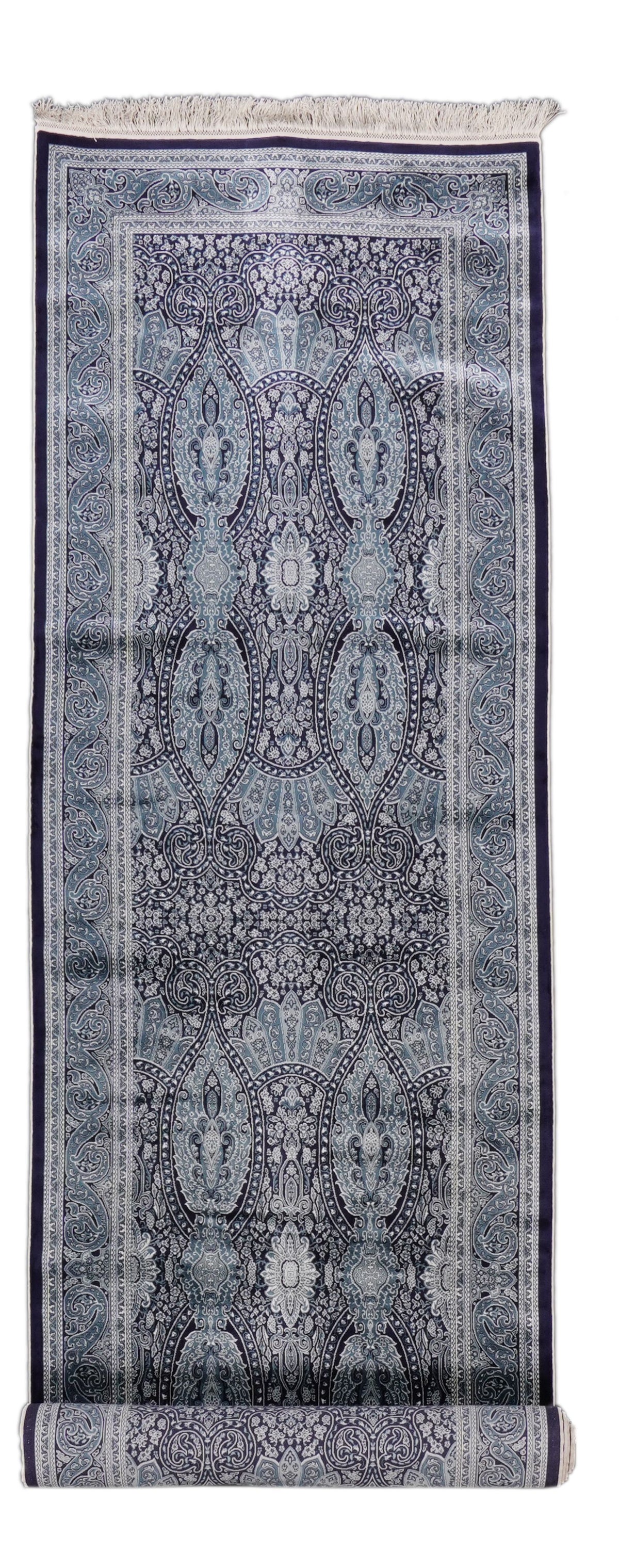 3x13 Navy and Ivory Turkish Antep Runner