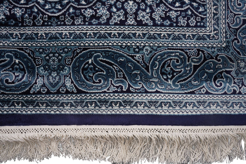 3x13 Navy and Ivory Turkish Antep Runner