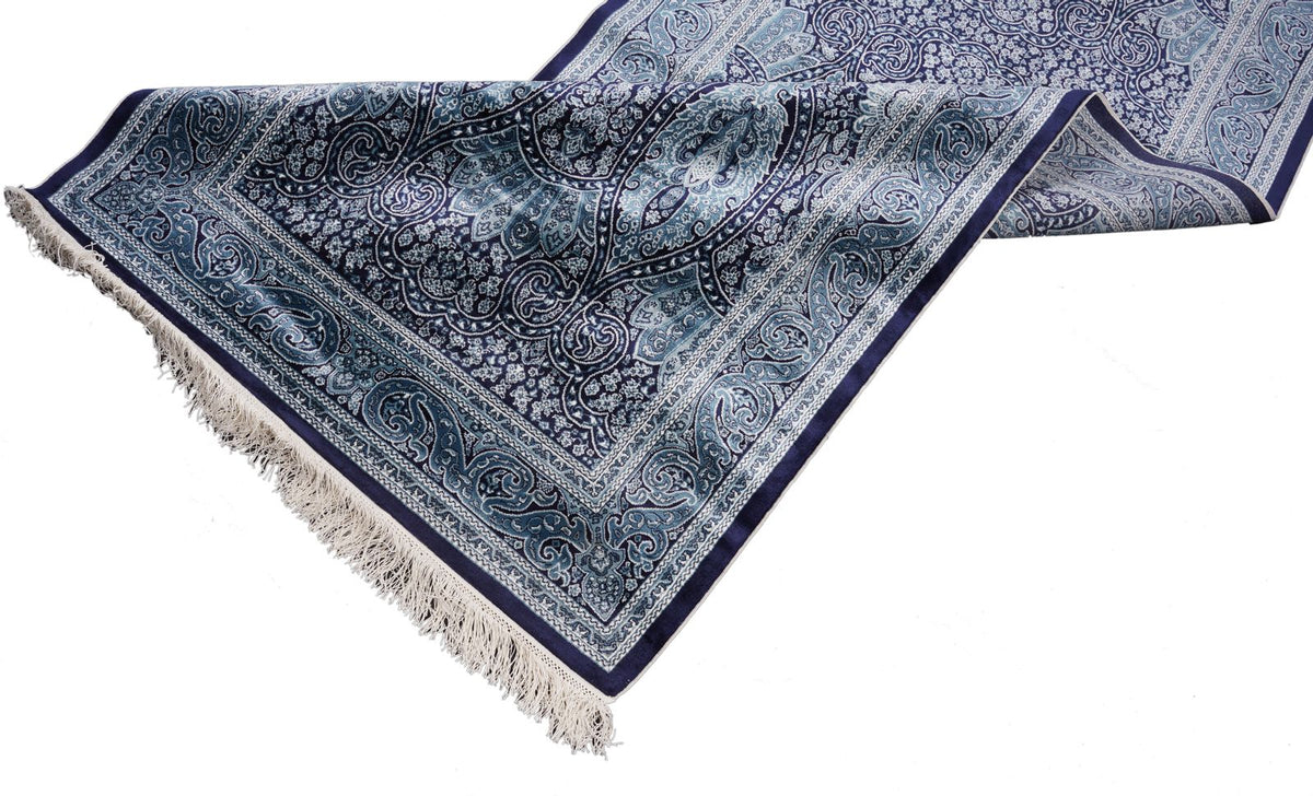 3x13 Navy and Ivory Turkish Antep Runner