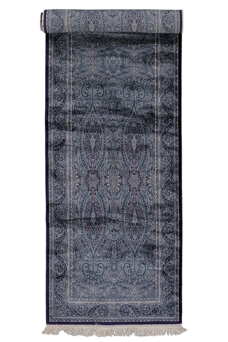 3x10 Navy and Ivory Turkish Antep Runner