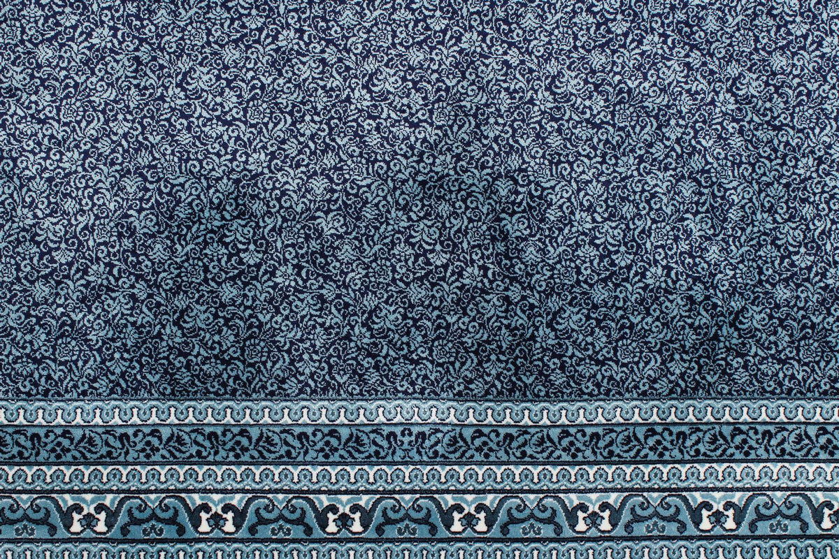 8x11 Navy and Ivory Turkish Antep Rug