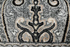 8x11 Black and Ivory Turkish Antep Rug