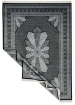 8x11 Black and Ivory Turkish Antep Rug