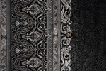 10x13 Black and Ivory Turkish Antep Rug