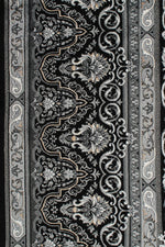 8x11 Black and Ivory Turkish Antep Rug