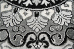 8x11 Black and Ivory Turkish Antep Rug